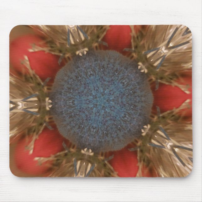 Mousepad Balas de decoração de Natal Vermelho Azul (Frente)