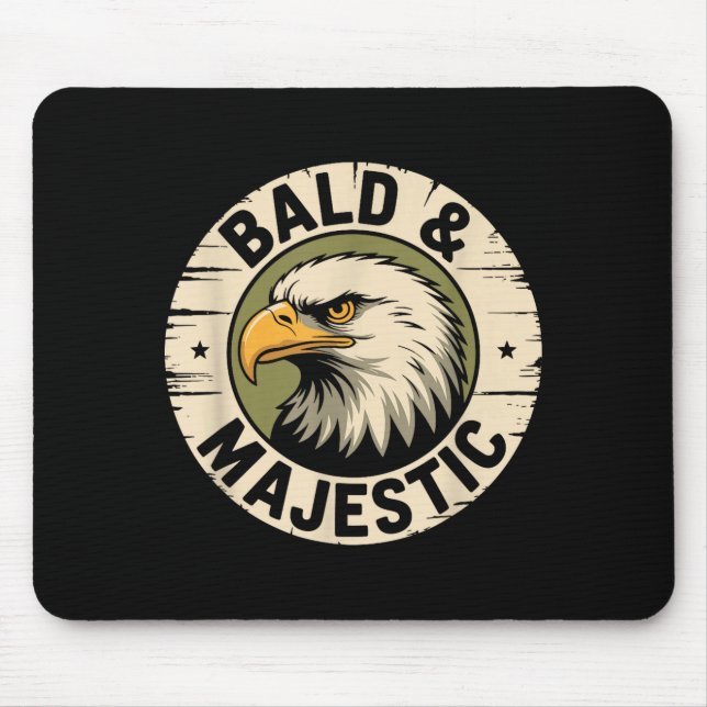 Mousepad Bald And Majestic, Hairless Baldness And Balding M (Frente)