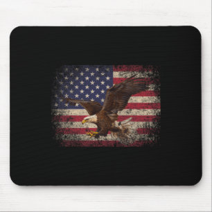 Mousepad Bald Eagle 4 de julho Presente Americano Fla