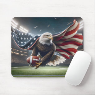 Mousepad Bald Eagle com futebol americano
