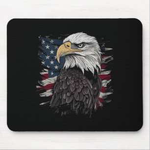 Mousepad Bald Eagle EUA Bandeira Americana Homens Gráficos