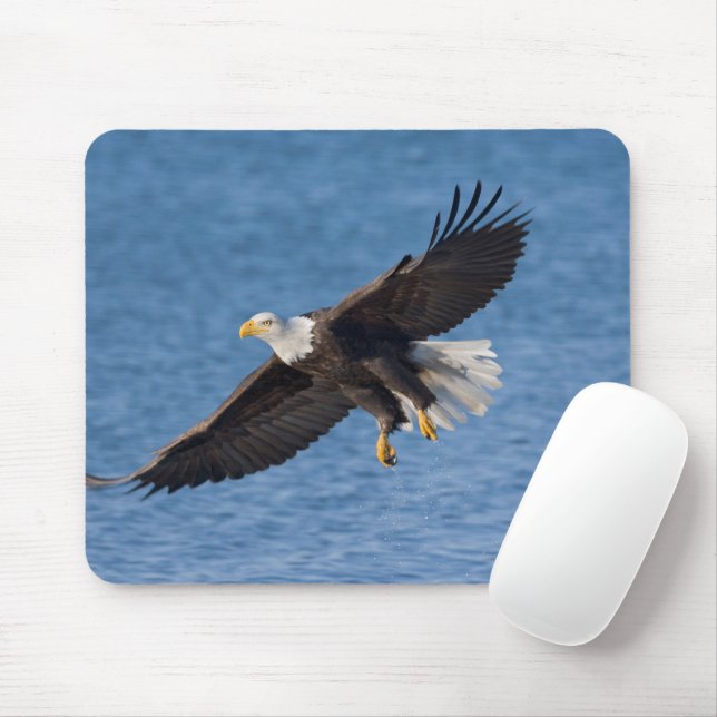 Mousepad Bald eagle in flight (Com mouse)