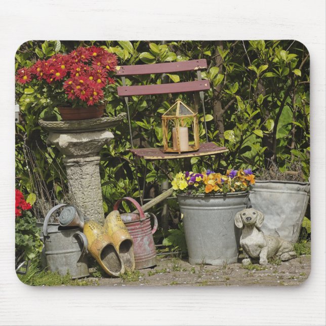 Mousepad Baldes, sapatos e flores, Zaanse Schans, (Frente)