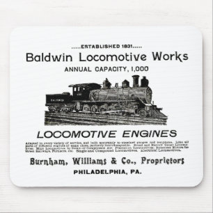 Mousepad Baldwin Locomotive Works 1895   