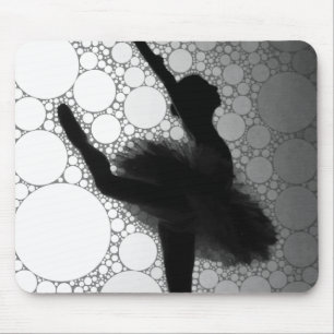 Mousepad Balé Black White Dancing Ballerina
