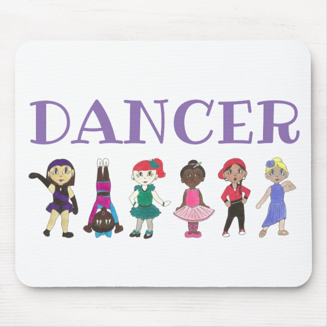 Mousepad Balé DANCER Tap Jazz - Professor de dança de acro  (Frente)