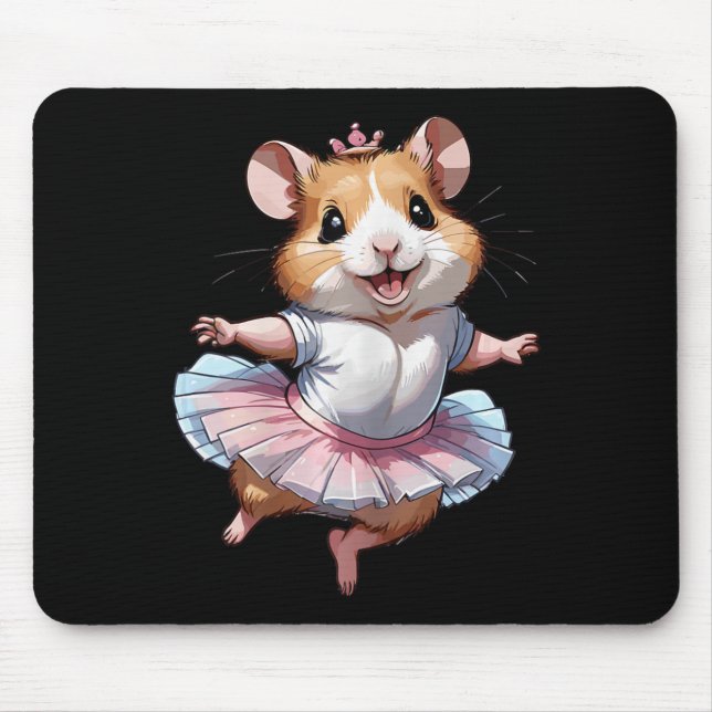 Mousepad Balé De Hamster Único E Moderno E Ballerina (Frente)