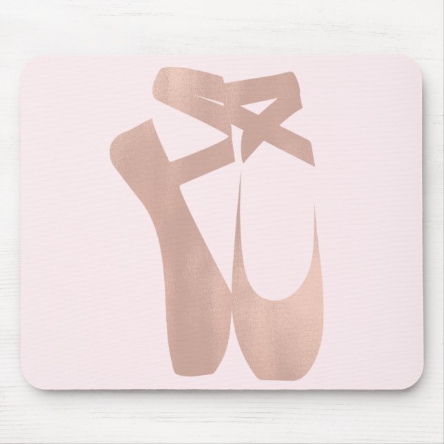 Mousepad Balé de Slippers Rosa Ballerina Personalizados (Frente)