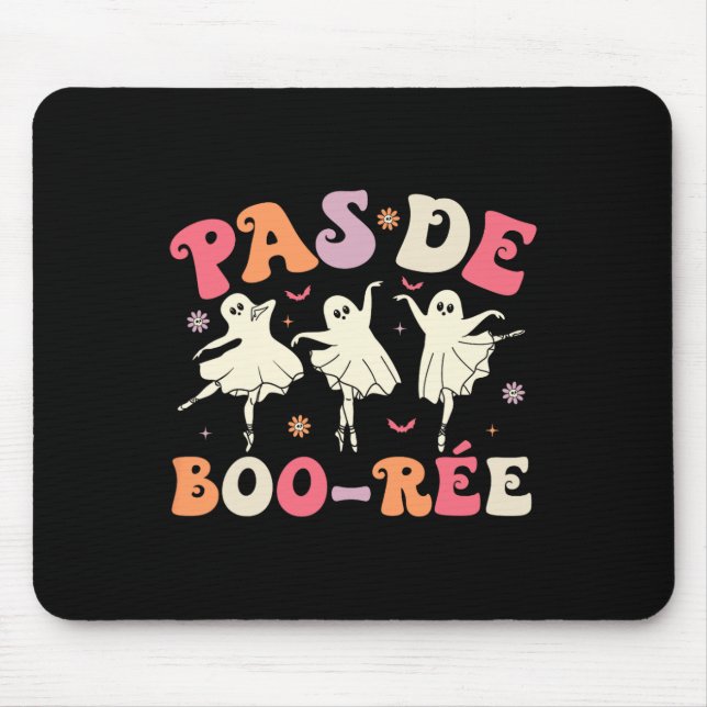 Mousepad Balé Pas De Boo-rée Cute Fantasmas Dançando Profes (Frente)