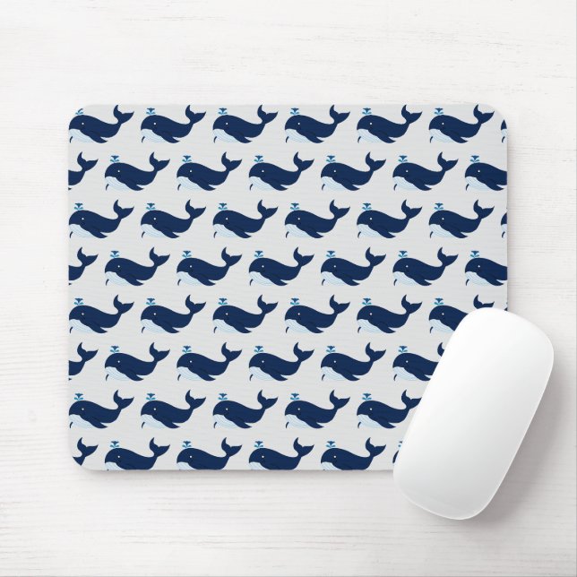 Mousepad Baleia Azul, Náutico (Com mouse)