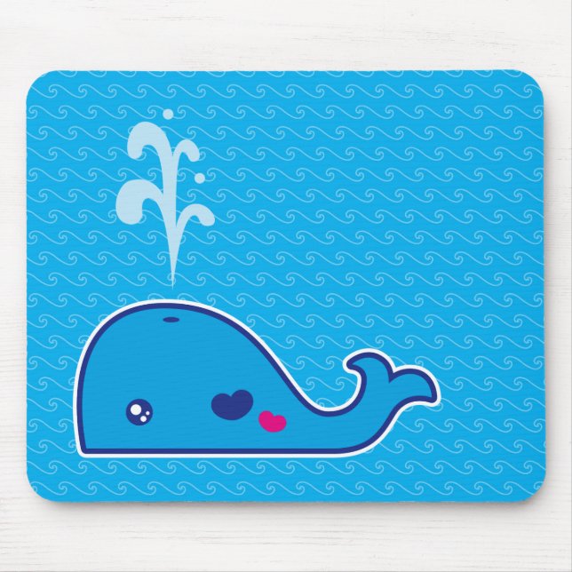 Mousepad Baleia de Kawaii (Frente)