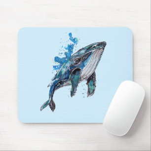 Mousepad Baleia-jubarte azul