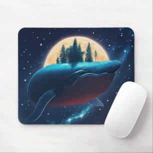 Mousepad Baleia-jubarte voadora Florestas estais no mar