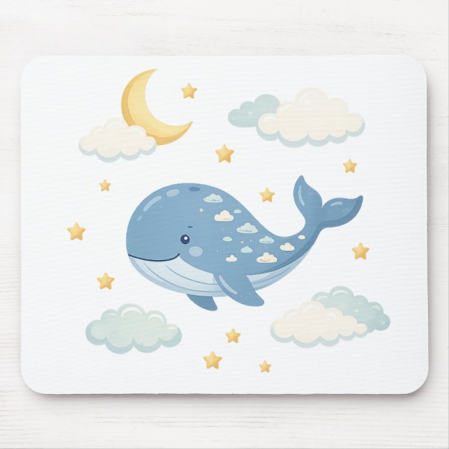 Mousepad Baleia Nuvem Sonhadora (Frente)