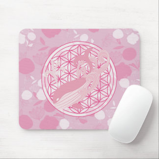 Mousepad baleia,totem animal,zen,chakra,flor da vida