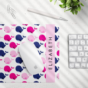 Mousepad Baleias Cutas, Padrão De Baleias, Seu Nome