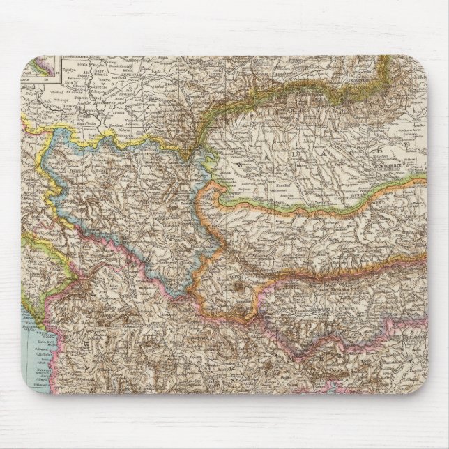 Mousepad Balkanhalbinsel - Mapa da Península dos Balcãs (Frente)