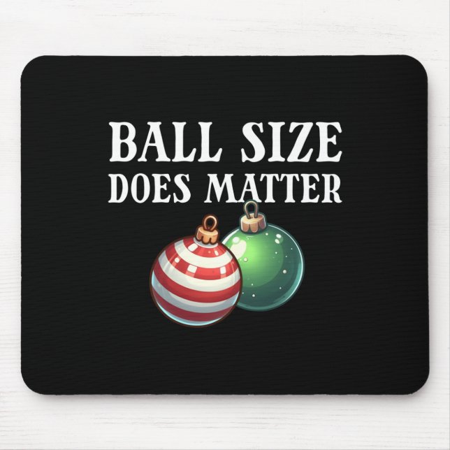 Mousepad Ball Size faz engraçada engrenagem de natal mascul (Frente)