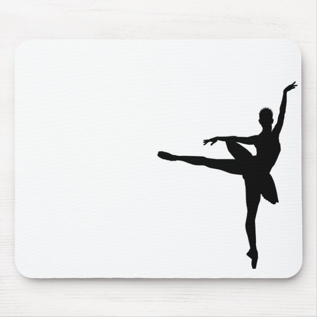 Mousepad Ballerina branca branca branca Balé simples (Frente)