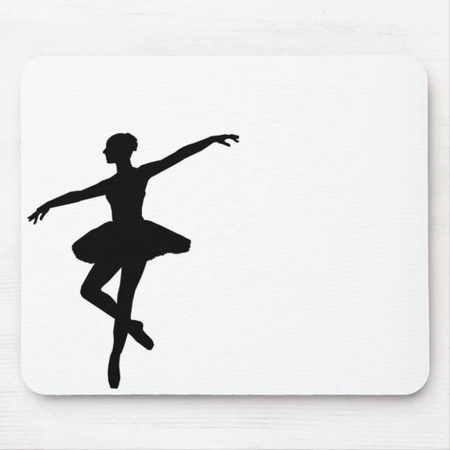 Mousepad Ballerina branca branca branca Balé simples (Frente)