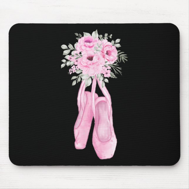 Mousepad Ballerina Calçados Flores Balé Dancer Sprin (Frente)
