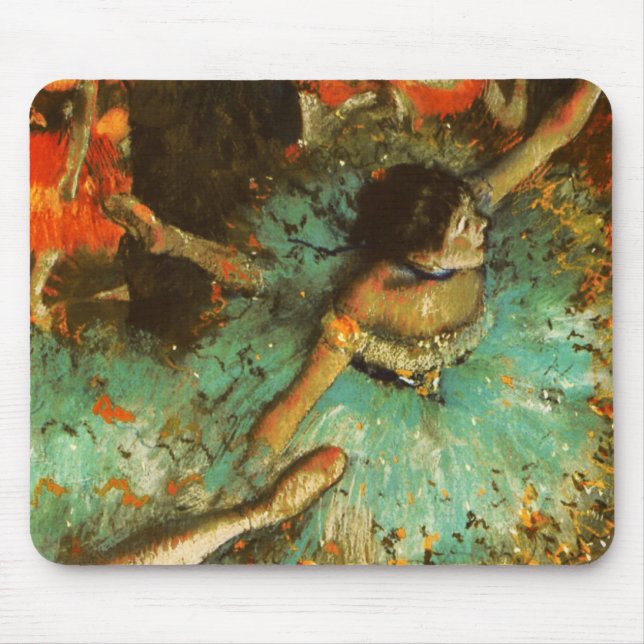 Mousepad Ballerina Dance Green Dancer Edger Degas Painting (Frente)