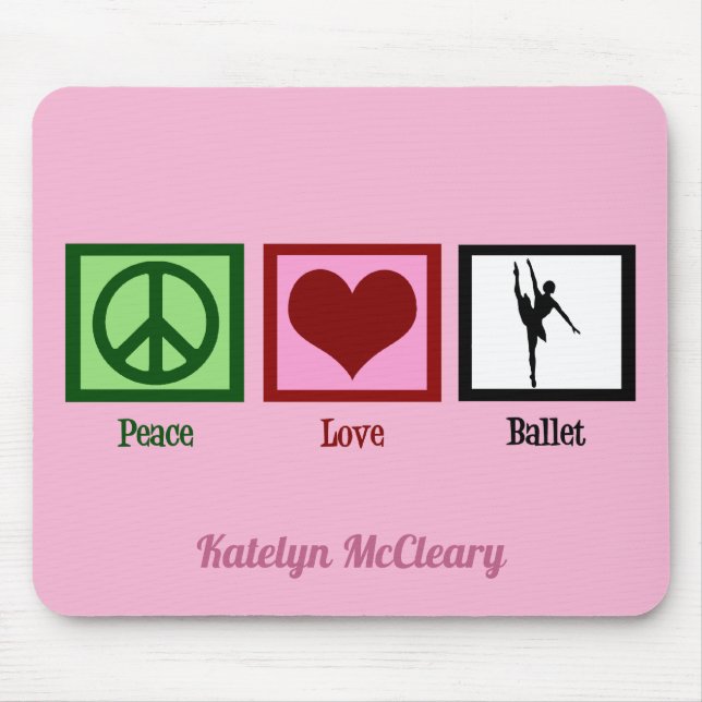 Mousepad Ballerina rosa - Balé de Paz - Fixe (Frente)