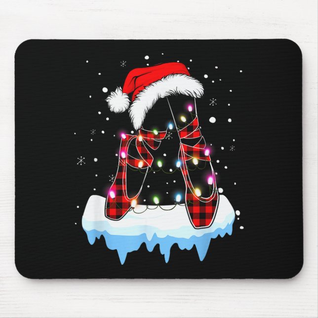 Mousepad Ballet Scute Ss Cute Sss Christmas Lights Santa Ba (Frente)