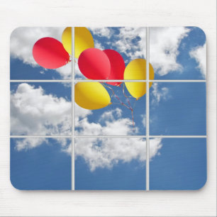 Mousepad balões buquês no céu