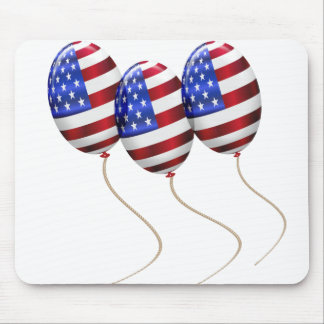 Mousepad Balões com bandeira americana em 4 de julho