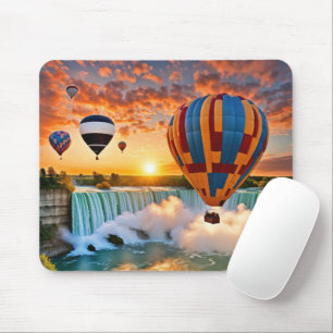 Mousepad Balões De Ar Quente Sobre As Quedas De Niagra