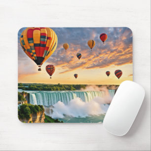 Mousepad Balões De Ar Quente Sobre As Quedas De Niagra