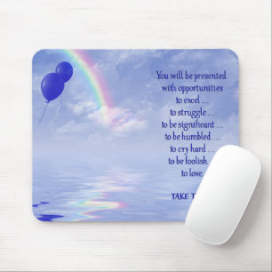 Mousepad Balões e Arco-Íris com Citação