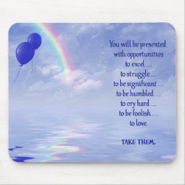 Mousepad Balões e Arco-Íris com Citação