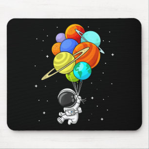 Mousepad Balões Planeta Astronauta Sistema-Solar Espaço Cri