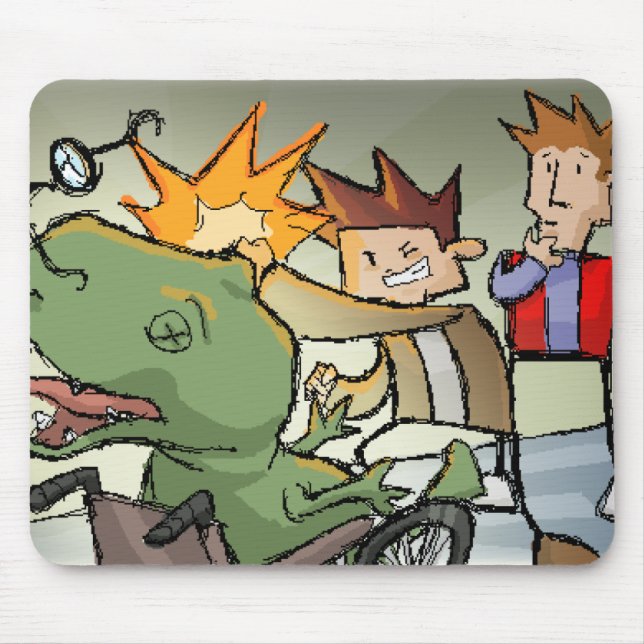 Mousepad BAM! Perfurou totalmente um Dino (Frente)