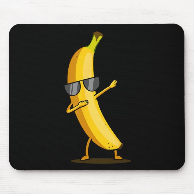 Mousepad Banana Amarela Dabbing - Fruta Dab Funny Dancing (Frente)