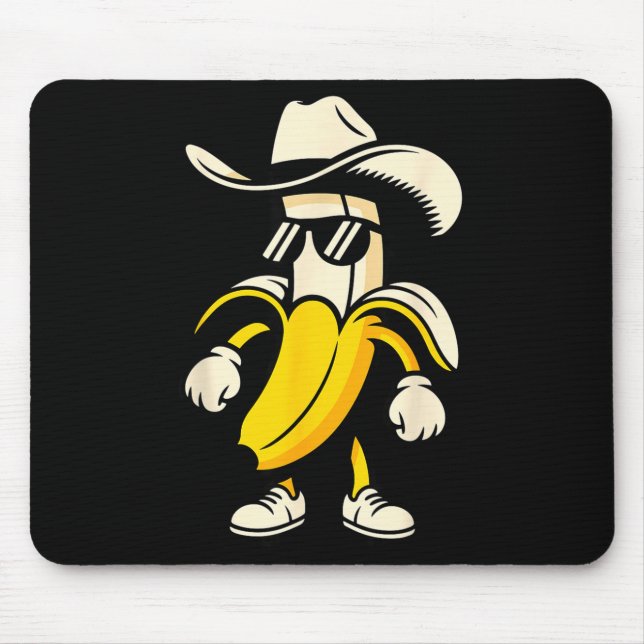 Mousepad Banana Art For Men Women Kids Yellow Fruit Lovers  (Frente)