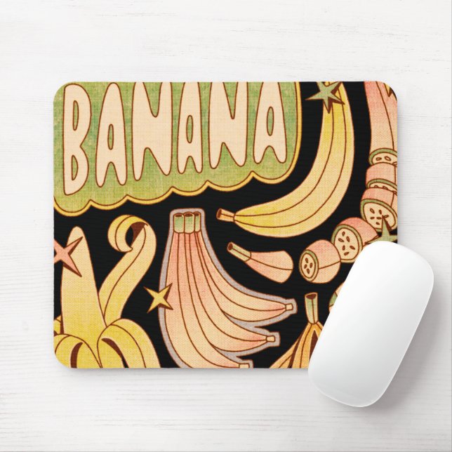 Mousepad Banana / Ilustração de Banana (Com mouse)