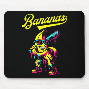 Mousepad Banana Retro Thback Popular Bana de Basebol Fruta