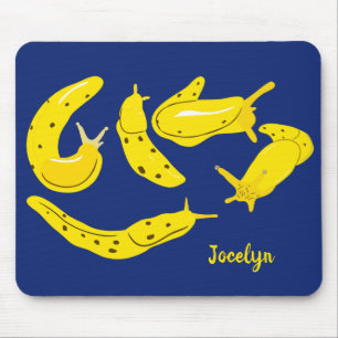 Mousepad Banana Slugs Amarelo e Azul Personalizado