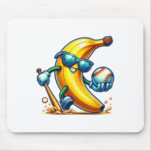 Mousepad Banana Sungs Enfrenta Fruta Engraçada Banana Legal