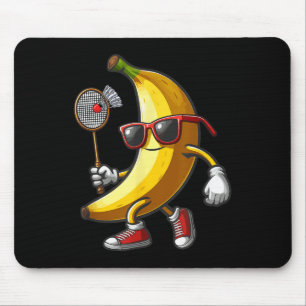 Mousepad Banana Sungs Jogando Badminton Engraçado Fruta Esp