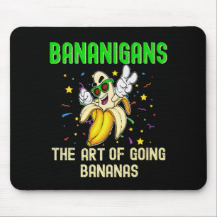 Mousepad Bananiganos, Bananas, Frutas Engraçadas Óculos de