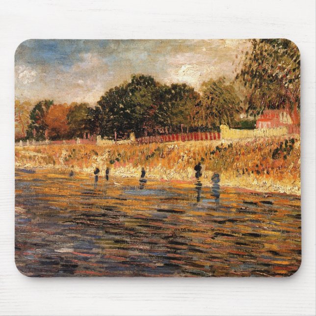 Mousepad Bancos do Sena por Vincent van Gogh (Frente)