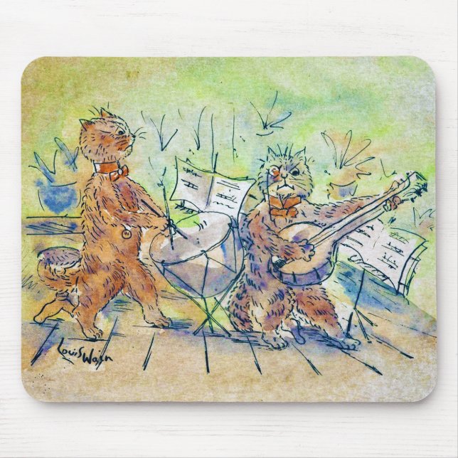 Mousepad Banda de gatos, Louis Wain (Frente)