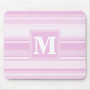 Mousepad Banda rosa de bebê monograma