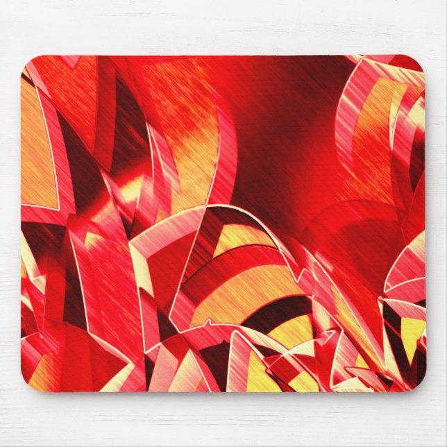 Mousepad Banda vermelha cratada que simula o movimento sobr (Frente)