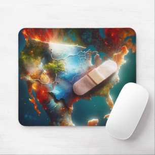 Mousepad Bandage em um mapa dos EUA