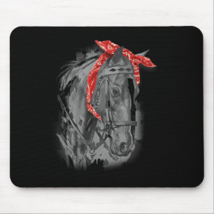 Mousepad Bandana De Cavalo Vermelho Para Corrida De Cavalo